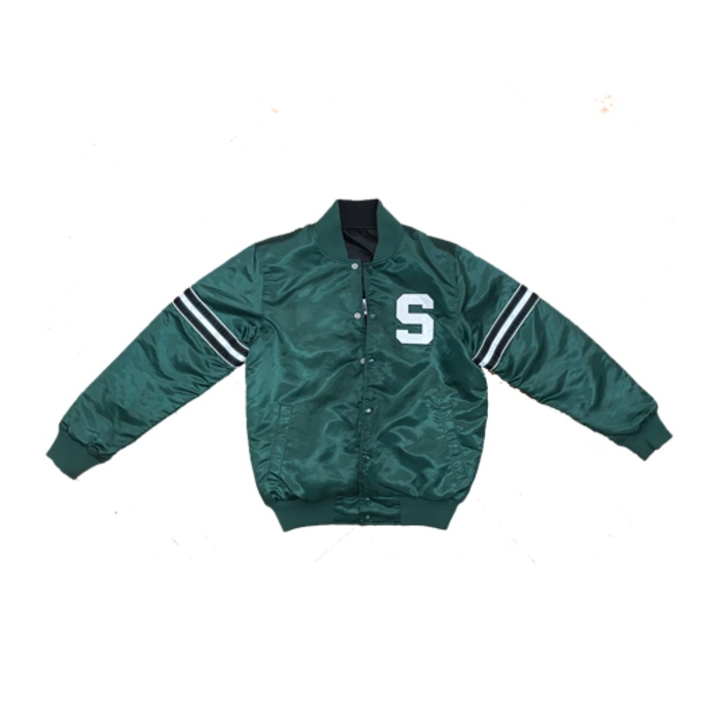 Starter Vintage MSU Reversible Black/Green Jacket